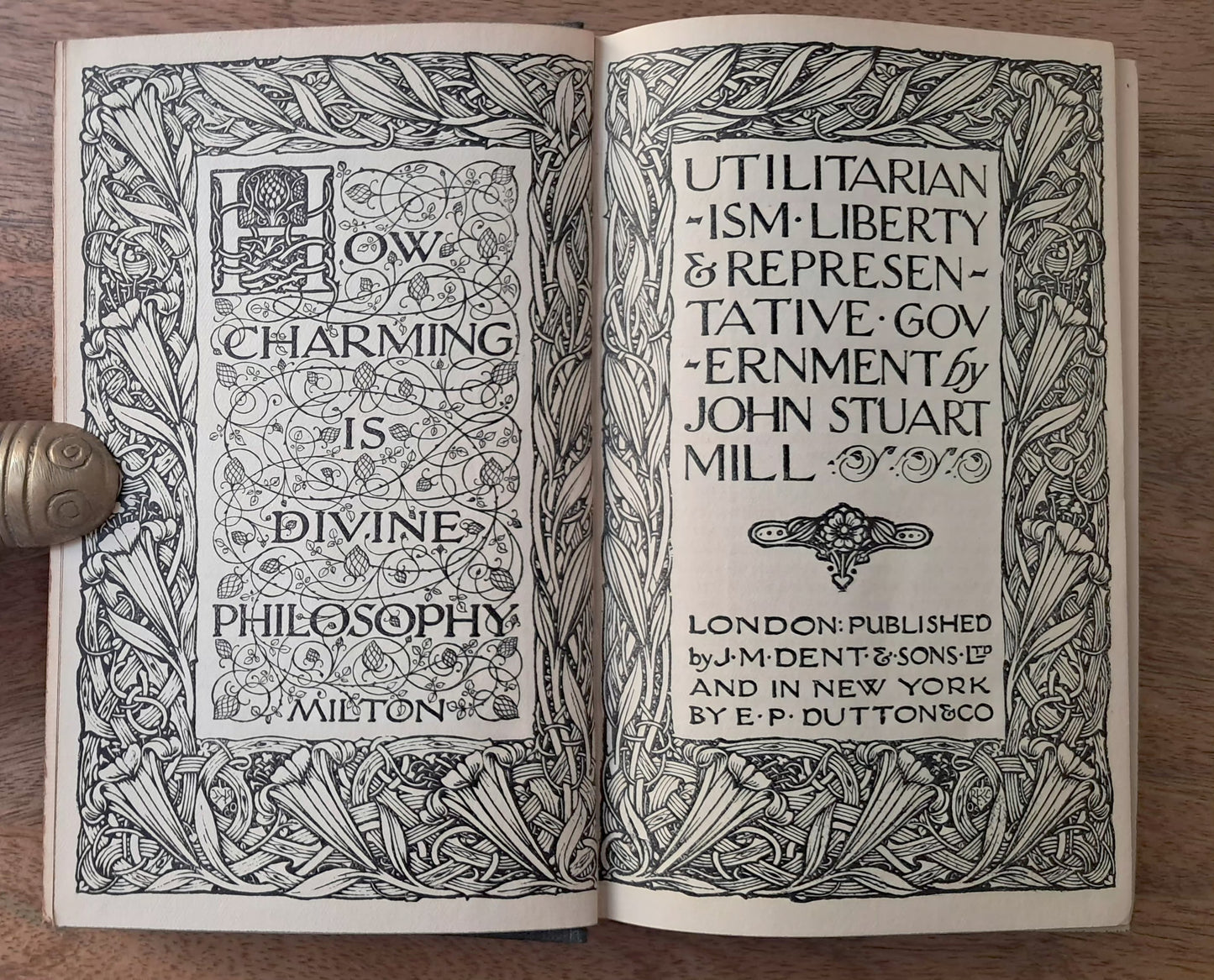 John Stuart Mill – Utilitarianism, Liberty & Representative Government | First Edition, Second Impression (1912)