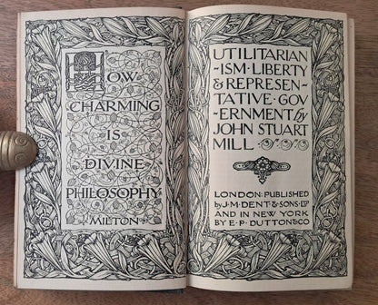 John Stuart Mill – Utilitarianism, Liberty & Representative Government | First Edition, Second Impression (1912)