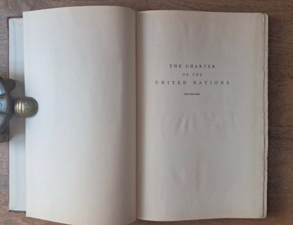 1945 United Nations Charter | Presentation Copy | San Francisco Conference | Original Commemorative Edition
