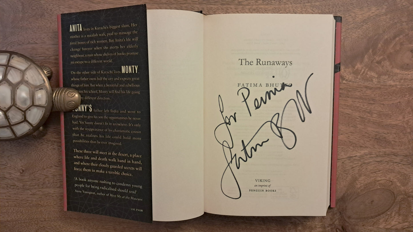 Fatima Bhutto. The Runaways. Signed First Edition.